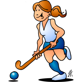 Field hockey girl, full color T-shirt design
