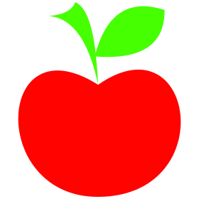 Apple, two colour T-shirt design