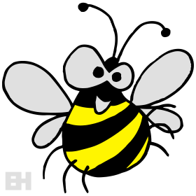Bumble bee, three colour T-shirt design