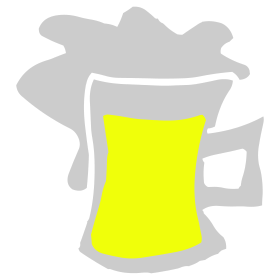 Beer mug II, two colour T-shirt design
