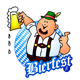 Bierfest II - Hans in lederhosen, full color T-shirt design
