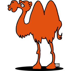 Camel, three colour T-shirt design