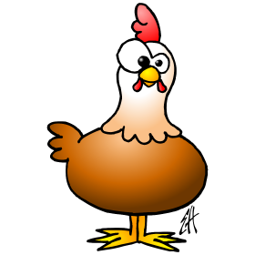 Chicken, full color T-shirt design