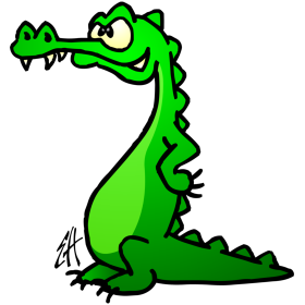 Crocodile, conception de t-shirt en couleur