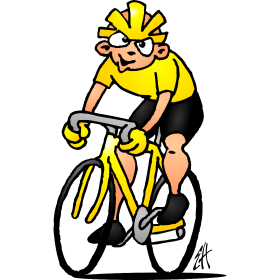 Cycle racer II, full colour T-shirt design
