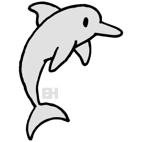 Dolphin, two color T-shirt design
