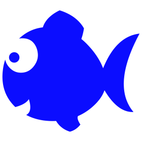 Fisch II, einfarbiges T-Shirt-Design