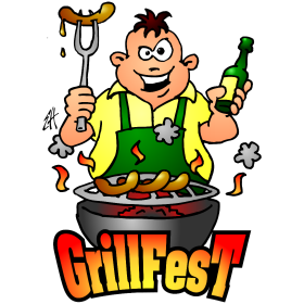 Grillfest, full color T-shirt design