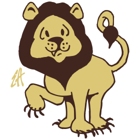 Lion I, two colour T-shirt design