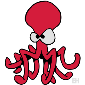 Octopus, three colour T-shirt design