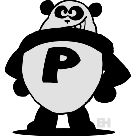Panda Power, zweifarbiges T-Shirt-Design