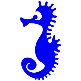 Seahorse, one colour T-shirt design