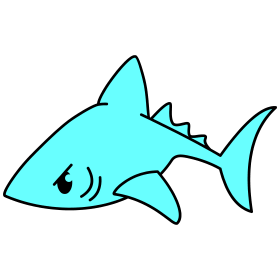 Shark I, zweifarbiges T-Shirt-Design