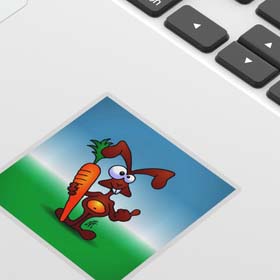 Bunny with carrot sticker
