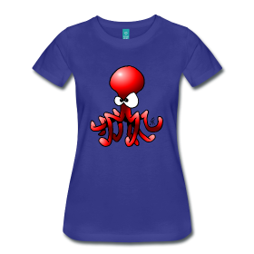 T-Shirt with a red octopus