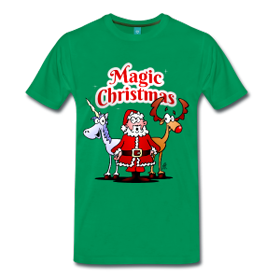 Santa and a unicorn T-shirt
